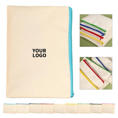 Canvas Zipper Pouch 8.3 x 5.6