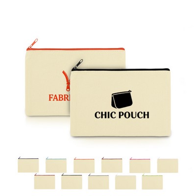 Cotton Canvas Zippered Organizer Pouch